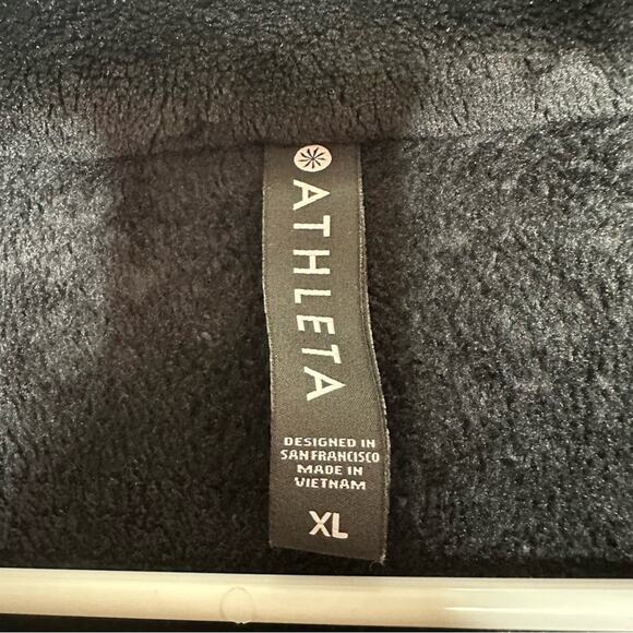 Athleta Double Cozy Karma Recover Plush Zip Jacket Back XL - Picture 4 of 7